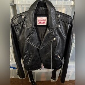 Levi Strauss & Co Faux Leather Womens Jacket Size Medium New